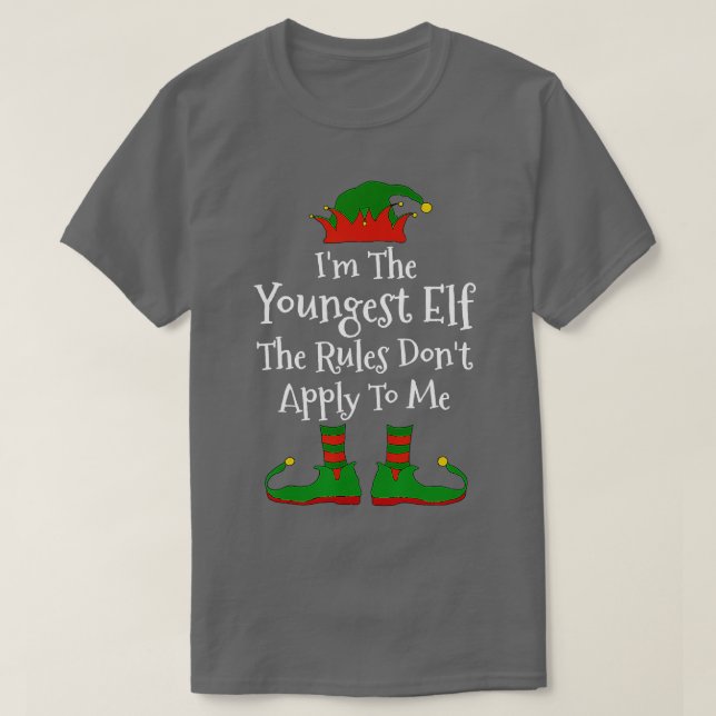 Im Jüngsten Elf Familie Matching Funny Christma T-Shirt (Design vorne)