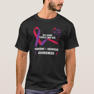 Im Juni tragen Lila rote Migräne Kopfschmerzen Awa T-Shirt