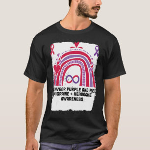 Im Juni tragen Lila rote Migräne Kopfschmerzen Awa T-Shirt