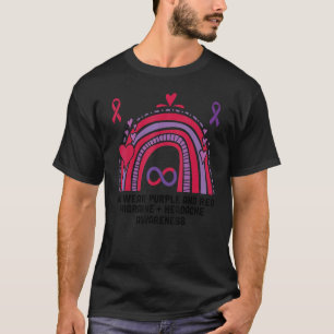 Im Juni tragen Lila und rote Migräne und Kopfschme T-Shirt