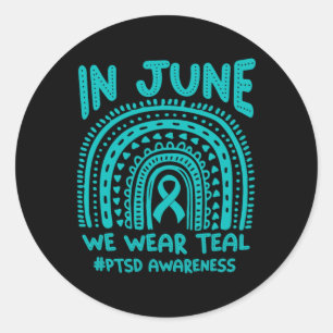 Im Juni tragen wir Aquamarine #pses Awareness Runder Aufkleber