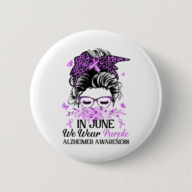 Im Juni tragen wir eine Lila Heimerheimer-Bewussts Button (Vorderseite)