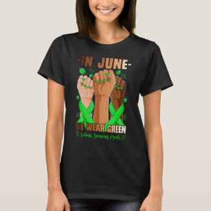Im Juni tragen wir grüne Scoliose Bewusstsein Mona T-Shirt