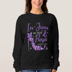 Im Juni tragen wir Lila Alzheimer-Aware Sweatshirt