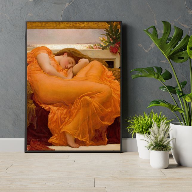 Im Juni von Frederic Leighton Orange Fine Art Poster (Von Creator hochgeladen)