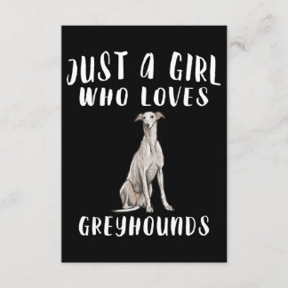 Im Just a Girl, die Greyhounds Liebe Hund Lover Ge Begleitkarte