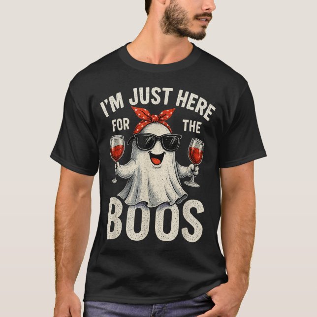 I'm Just Here For The Boos Halloween Women Ghost C T-Shirt (Vorderseite)