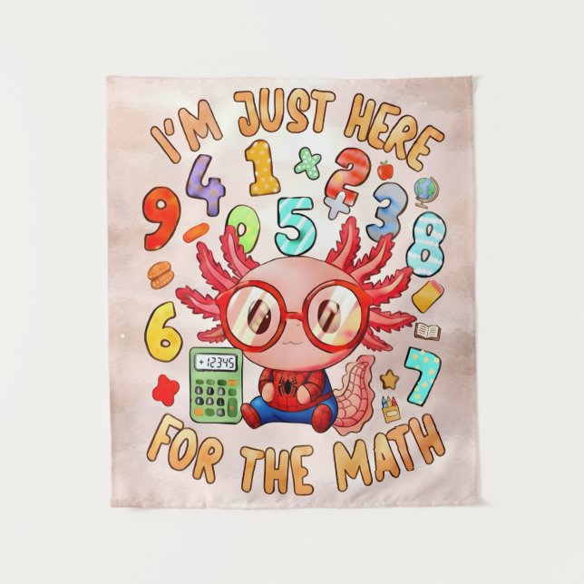 Im Just Here For The Math Funny Crab Design Wandteppich (Vorderseite)