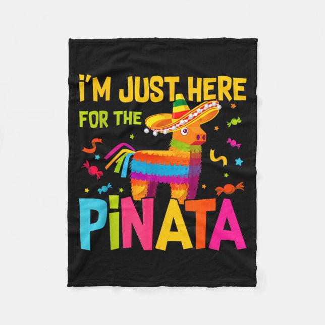 I'm Just Here For The Nata Funny Mexican Party  Fleecedecke (Vorderseite)