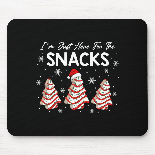 I'm Just Here For The Snacks Christmas Cakes Debbi Mousepad (Vorne)