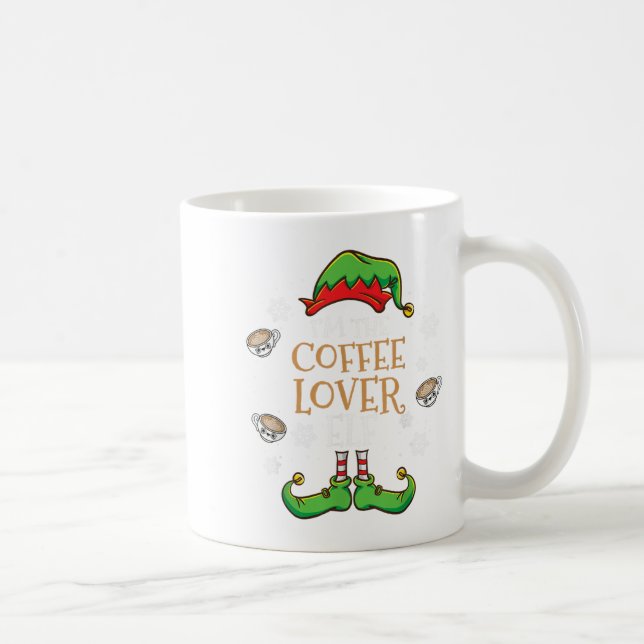 Im Kaffee Lover Elf Weihnachten Kaffeetasse (Rechts)