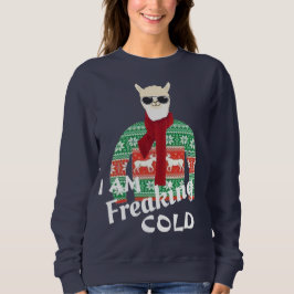 im kalten Coolen Lama Ugly Weihnachtspulli Sweatshirt