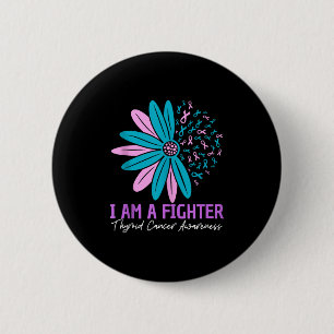 Im Kampf gegen Schilddrüsenkrebs Blume Ribbo Button