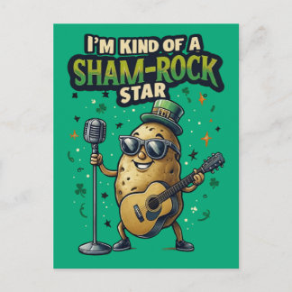 I'm Kind Of A Sham-Rock Star Funny Irish Feiertagspostkarte
