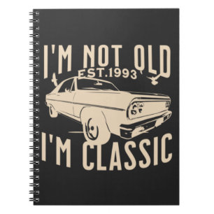 Im klassisch-modernen Black Car Liebhaber cool Notizblock