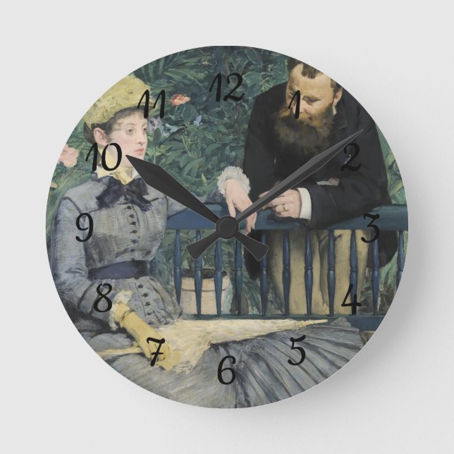 Im Konservatorium Edouard Manet  Runde Wanduhr (Vorderseite)