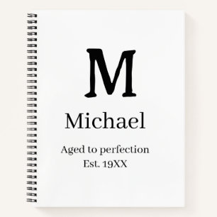 Im Laufe der Zeit perfektioniert est. 19XX Monogra Notizbuch