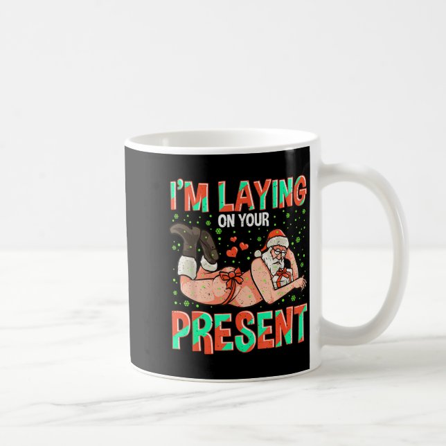 I'm Laying On Your Present Christmas Santa Retro X Kaffeetasse (Rechts)