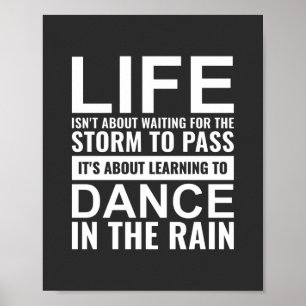 Im Leben geht es nicht darum, für Inspiration wart Poster