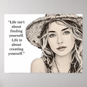 "Im Leben geht es nicht darum, sich selbst zu find Poster