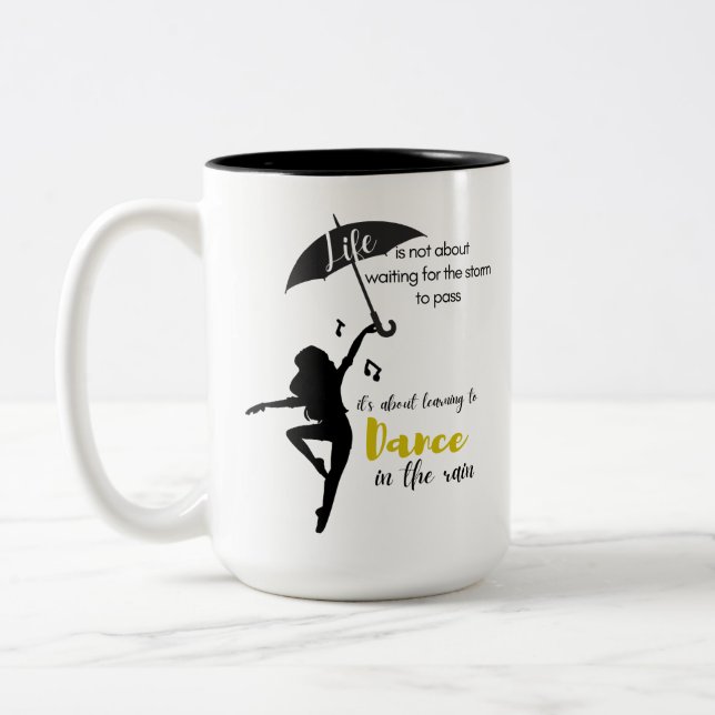 Im Leben geht es nicht darum, warten, denn der Stu Zweifarbige Tasse (Links)