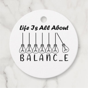 Im Leben geht es um die Balance motivierend Inspir Geschenkanhänger
