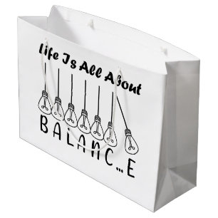 Im Leben geht es um die Balance motivierend Inspir Große Geschenktüte