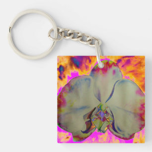 Im Leben geht es um die Reise - Feuerorchid Schlüsselanhänger