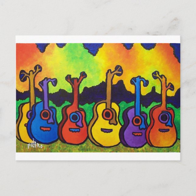 Im Leben singe ich von Piliero Postkarte (Vorderseite)