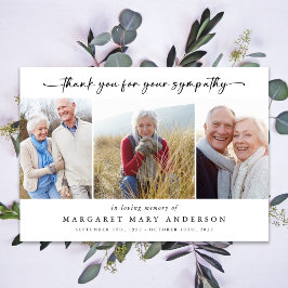 Im lieben Gedächtnis drei Fotos Beerdigung Beileid Dankeskarte