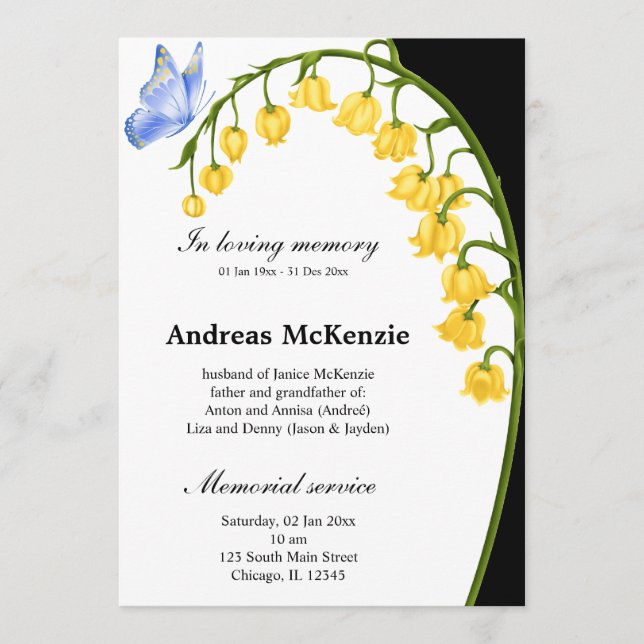 Im liebenden Gedächtnis Programm (Vorderseite)