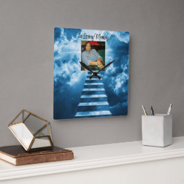 Im liebenden Gedächtnis Quadratische Wanduhr