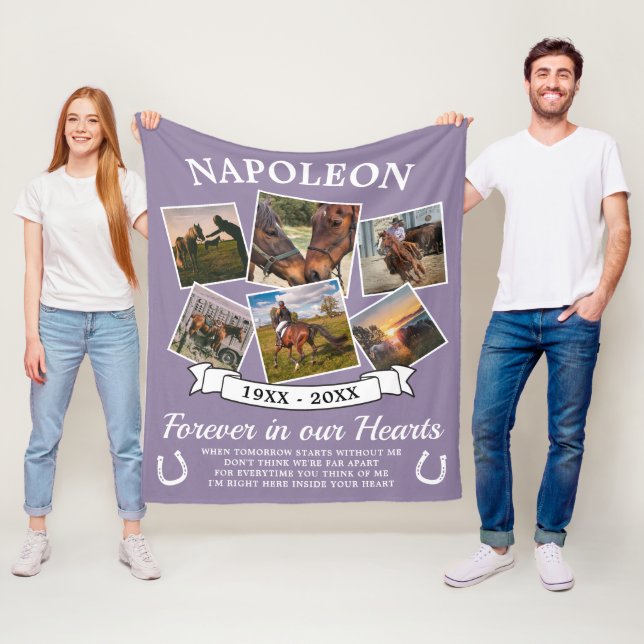 Im Lila Gedächtnispferd Fleecedecke (Beispiel)