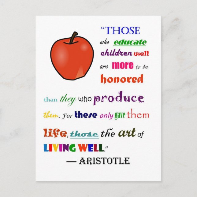 Im Lob der Lehrer Postkarte (Vorderseite)