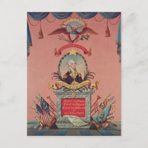 Im Lob für George Washington Postkarte