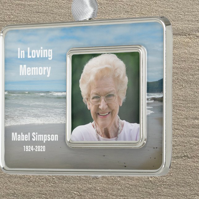Im Love Memory Beach Foto Rahmen-Ornament Silber (Von Creator hochgeladen)