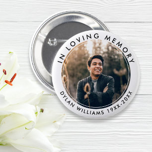 Im Love Memory Funeral Memorial Foto Button