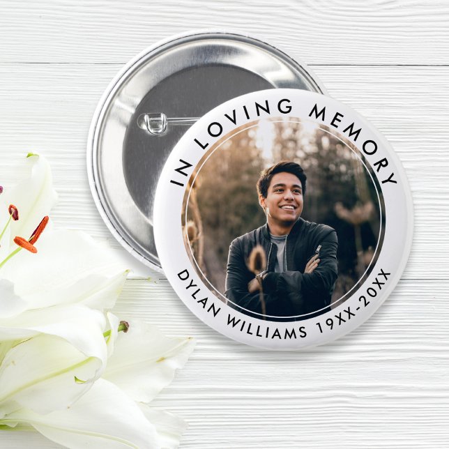 Im Love Memory Funeral Memorial Foto Button (Von Creator hochgeladen)