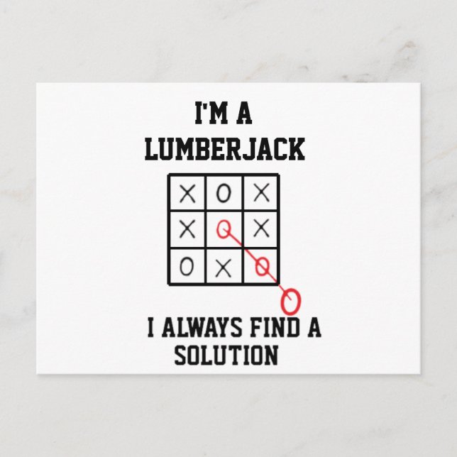 Im Lumberjack finde ich immer eine Lösung Postkart Postkarte (Vorderseite)