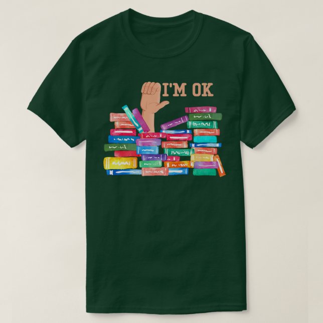IM machte sich über Bücher, Buchliebhaber und Buch T-Shirt (Design vorne)