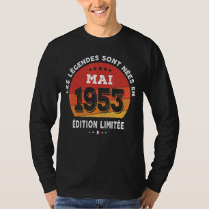 Im Mai 1953 Geboren 69. Geburtstag 69 Jahre T-Shirt