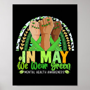 Im Mai trage ich einen Regenbogen für die psychisc Poster
