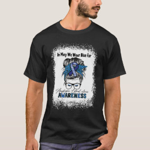 Im Mai tragen wir Blau für als Awareness Messy Bun T-Shirt