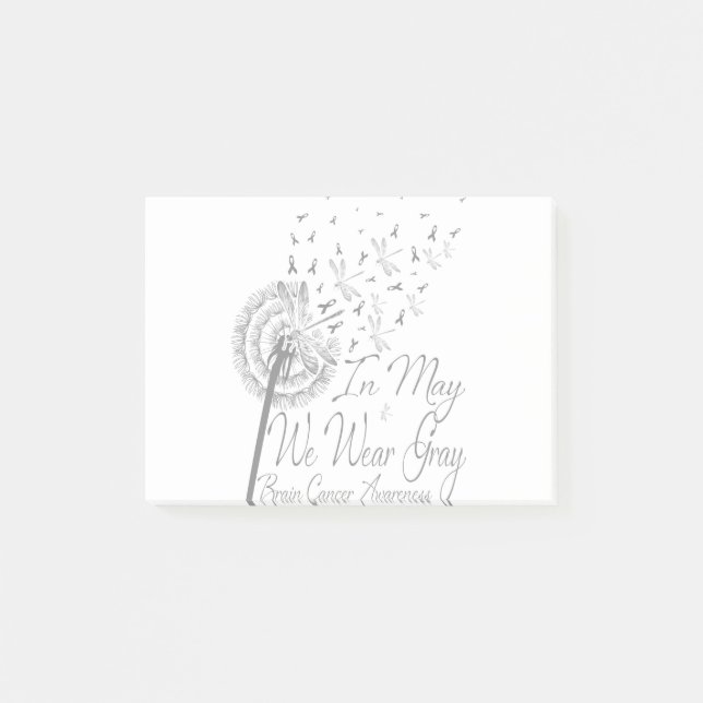 Im Mai tragen wir das Bewusstsein für den grauen H Post-it Klebezettel (Vorderseite)