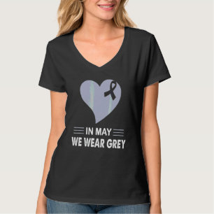 Im Mai tragen wir das graue Hirntumorbewusstsein 1 T-Shirt