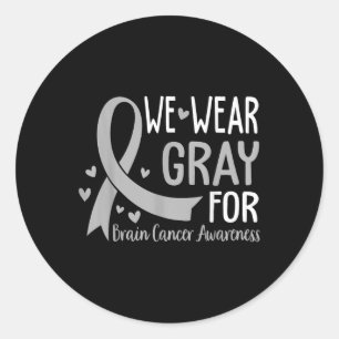 Im Mai tragen wir den Monat des Gray Brain Cancer  Runder Aufkleber