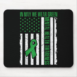 Im Mai tragen wir die grüne Flagge der USA für psy Mousepad