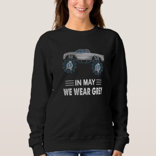 Im Mai tragen wir ein graues Hirntumor-Sensibilisi Sweatshirt