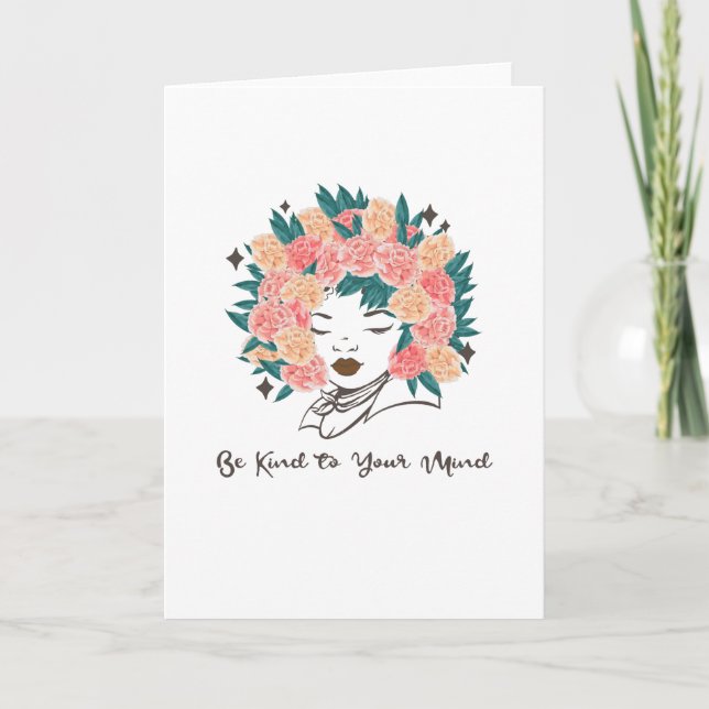 Im Mai tragen wir ein grünes Bewusstsein für psych Karte (Vorderseite)