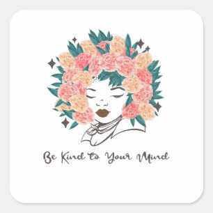 Im Mai tragen wir ein grünes Bewusstsein für psych Quadratischer Aufkleber